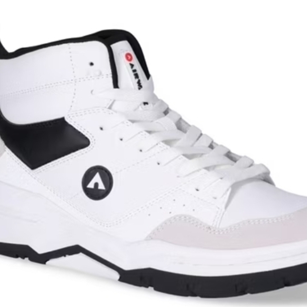 Airwalk Men's White and Black High-Top Sneakers